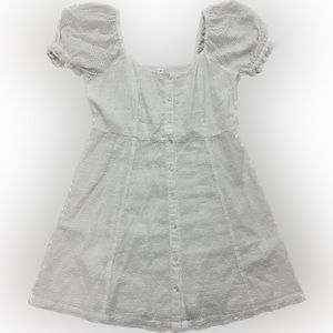 White summer eyelet white dress